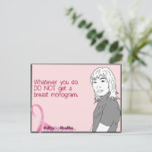Ohhh, Mammogram ... Postkarte (Stehend Vorderseite)