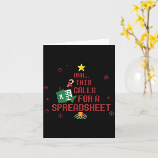 Ohhh This Calls For A Spreadsheet Ugly Christmas S Karte (Gelbe Blume)