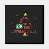 Ohhh This Calls For A Spreadsheet Ugly Christmas S Magnet (Vorne)