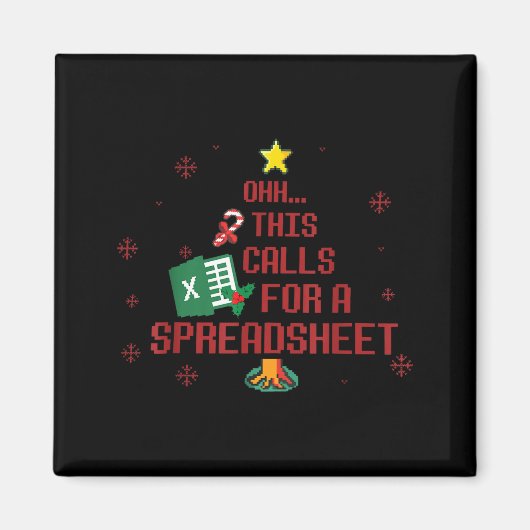 Ohhh This Calls For A Spreadsheet Ugly Christmas S Magnet (Vorne)