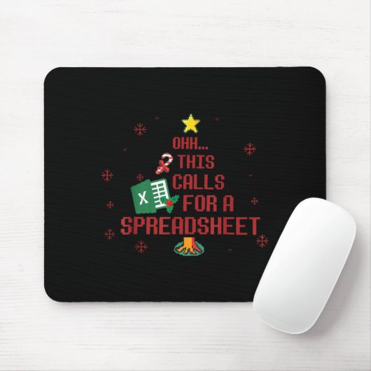 Ohhh This Calls For A Spreadsheet Ugly Christmas S Mousepad (Mit Mouse)