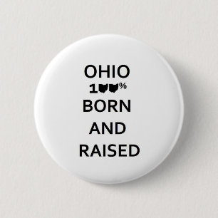 Ohio 100% geboren und angehoben button