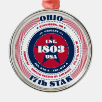 Ohio 17. Staat Weihnachtsschmuck