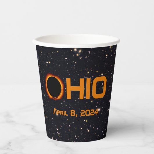 Ohio 2024 Gesamtsolarausstoß Pappbecher (Vorderseite)