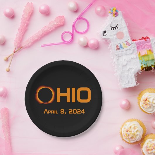 Ohio 2024 Gesamtsolarausstoß Pappteller (Party)