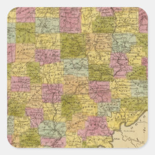 Ohio 3 quadratischer aufkleber
