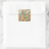 Ohio 5 quadratischer aufkleber (Tasche)