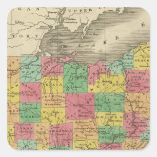 Ohio 5 quadratischer aufkleber