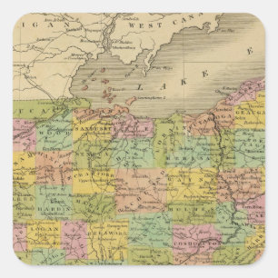 Ohio 7 quadratischer aufkleber