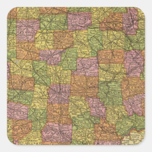 Ohio 7 quadratischer aufkleber