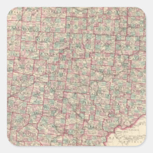 Ohio 9 quadratischer aufkleber