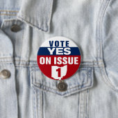 Ohio-Abstimmung Ja zur Frage 1 Button (Beispiel)