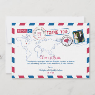 Ohio Air Mail Hochzeits-Dankeschön Dankeskarte