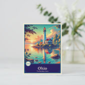 Ohio | Anime Style Cel Schattenkarte Postkarte (Stehend Vorderseite)