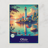 Ohio | Anime Style Cel Schattenkarte Postkarte (Vorderseite)
