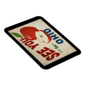 Ohio Apple - Vintage Travel Magnet (Rechte Seite)