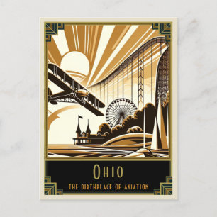 Ohio Art Deco Postkarte