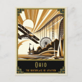 Ohio | Art Deco Postkarte (Vorderseite)