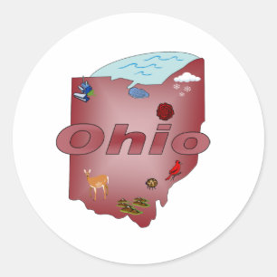 Ohio-Aufkleber Runder Aufkleber