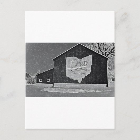 Ohio Barn im Winter Postkarte (Vorderseite)