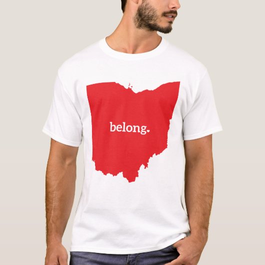 Ohio Belong Staat Karte T - Shirt (Vorderseite)