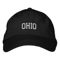 Ohio bestickte, anpassbare Cap Black