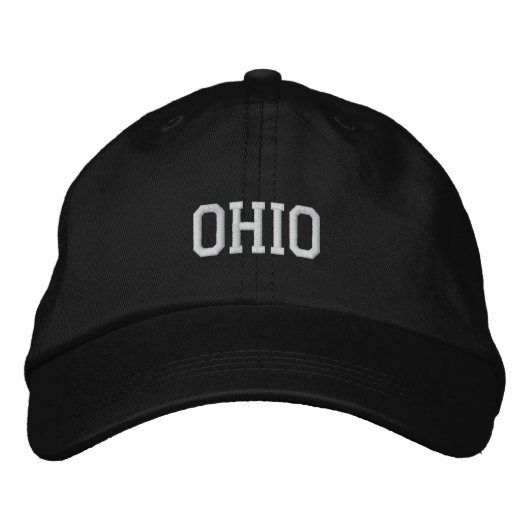 Ohio bestickte, anpassbare Cap Black Bestickte Kappe (Vorderseite)