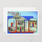 Ohio Big Letters Postcard Postkarte (Vorne/Hinten)