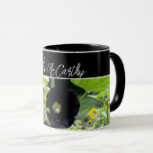 Ohio Black Hollyhocks Foto Tasse (VorderseiteRechts)