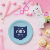 Ohio Blue im Jahr 2024 gedreht Pappteller (Party)