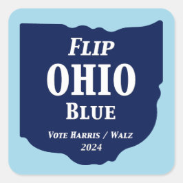 Ohio Blue im Jahr 2024 gedreht Quadratischer Aufkleber