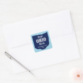 Ohio Blue im Jahr 2024 gedreht Quadratischer Aufkleber (Umschlag)