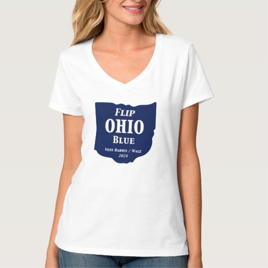 Ohio Blue im Jahr 2024 gedreht T-Shirt (Vorderseite)