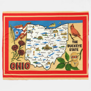 Ohio Buckeye-Flanelldecke Fleecedecke