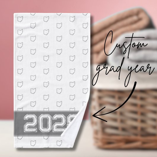 Ohio Buckeye Gray and White Handtuch