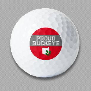 Ohio Buckeye Proud Golfball