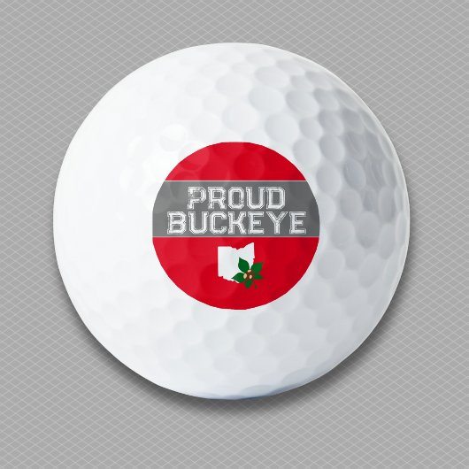 Ohio Buckeye Proud Golfball