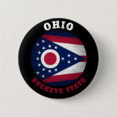 OHIO BUCKEYE STAAT FLAG BUTTON (Vorderseite)