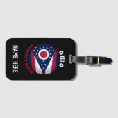 OHIO BUCKEYE STAAT FLAG GEPÄCKANHÄNGER (Vorderseite (Horizontal))