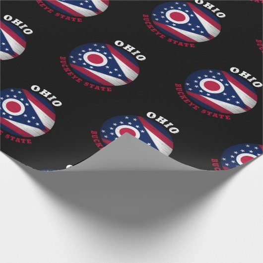 OHIO BUCKEYE STAAT FLAG GESCHENKPAPIER (Ecke)