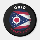 OHIO BUCKEYE STAAT FLAG MAGNET (Vorne)