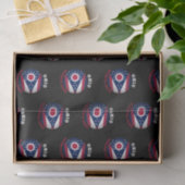 OHIO BUCKEYE STAAT FLAG SEIDENPAPIER (Geschenk)