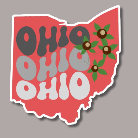 Ohio Buckeye Staat wasserdicht Aufkleber