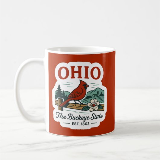 Ohio Buckeye Staatstasse Kaffeetasse (Links)