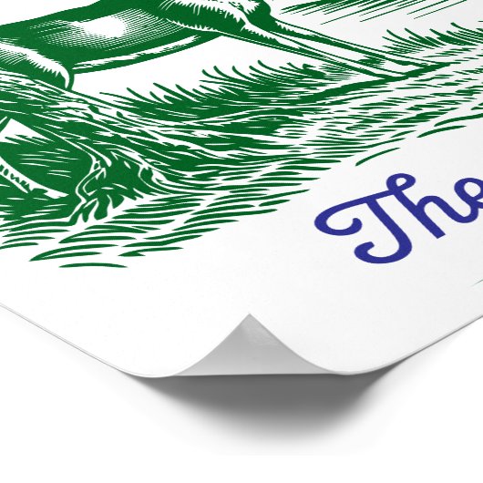 Ohio Buckeye State Deer & Nature Design Poster (Ecke)