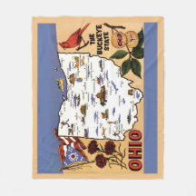 Ohio Buckeye State Fleece-Decke