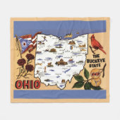 Ohio Buckeye State Fleece-Decke Fleecedecke (Vorderseite (Horizontal))