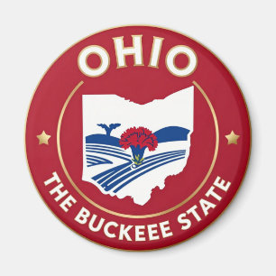 OHIO Buckeye State Heritage Emblem Magnet