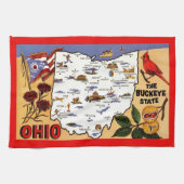  Ohio Buckeye State Postcard Geschirrtuch (Horizontal)