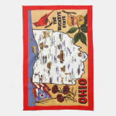  Ohio Buckeye State Postcard Geschirrtuch (Vertikal)